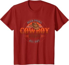 com been doing cowboy stuff all day for a Cowgirl or a Cowboy T-Shirt Clothing Shoes amp Jewelry at Amazon